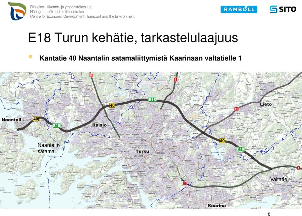 Naantalin satamaliittymistä