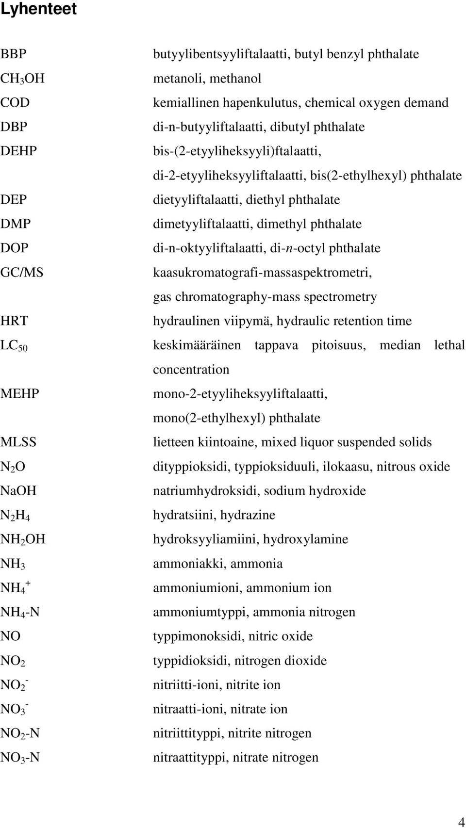 phthalate dietyyliftalaatti, diethyl phthalate dimetyyliftalaatti, dimethyl phthalate di-n-oktyyliftalaatti, di-n-octyl phthalate kaasukromatografi-massaspektrometri, gas chromatography-mass