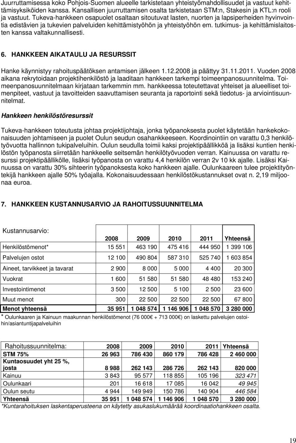 Tukeva-hankkeen osapuolet osaltaan sitoutuvat lasten, nuorten ja lapsiperheiden hyvinvointia edistävien ja tukevien palveluiden kehittämistyöhön ja yhteistyöhön em.