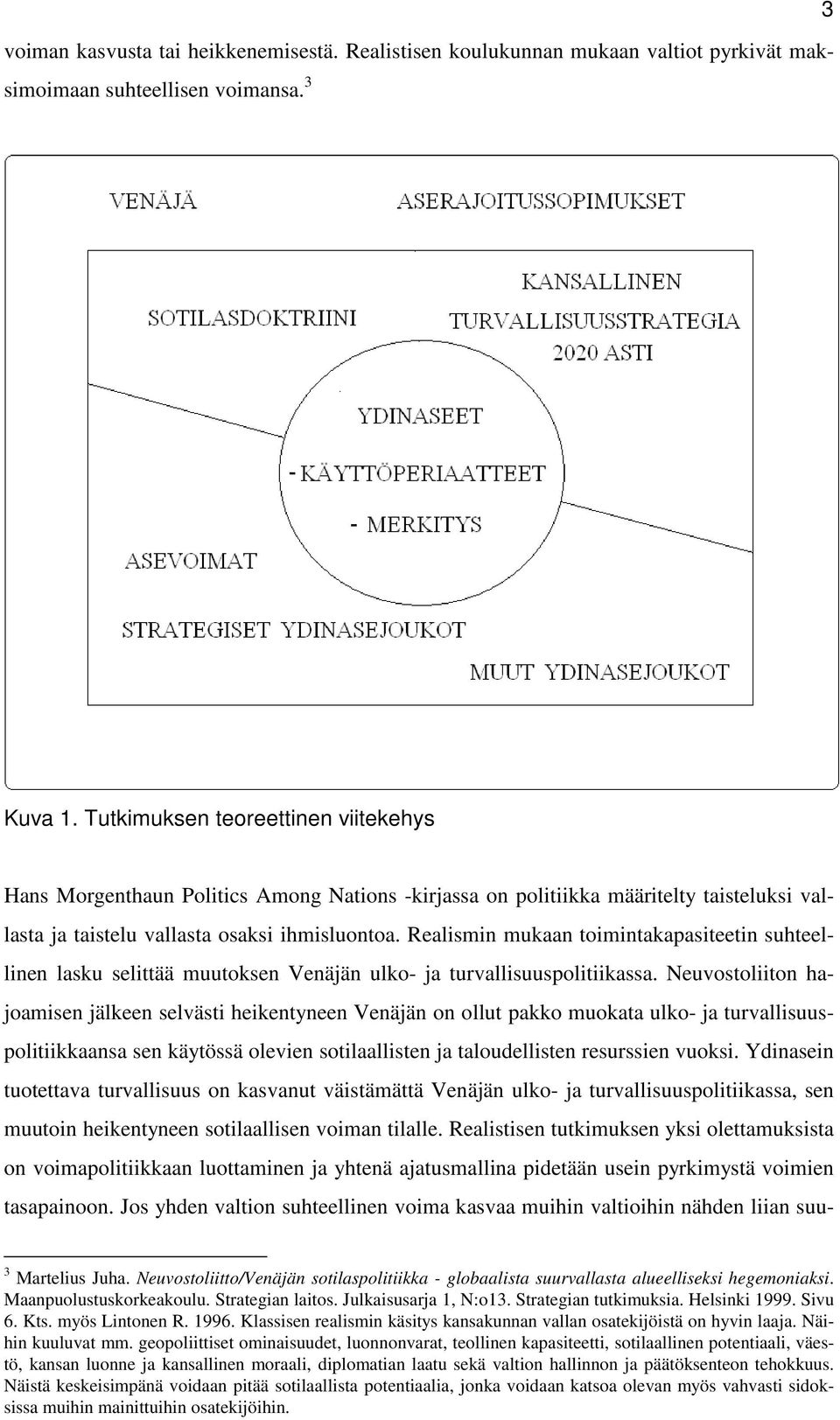 Realismin mukaan toimintakapasiteetin suhteellinen lasku selittää muutoksen Venäjän ulko- ja turvallisuuspolitiikassa.