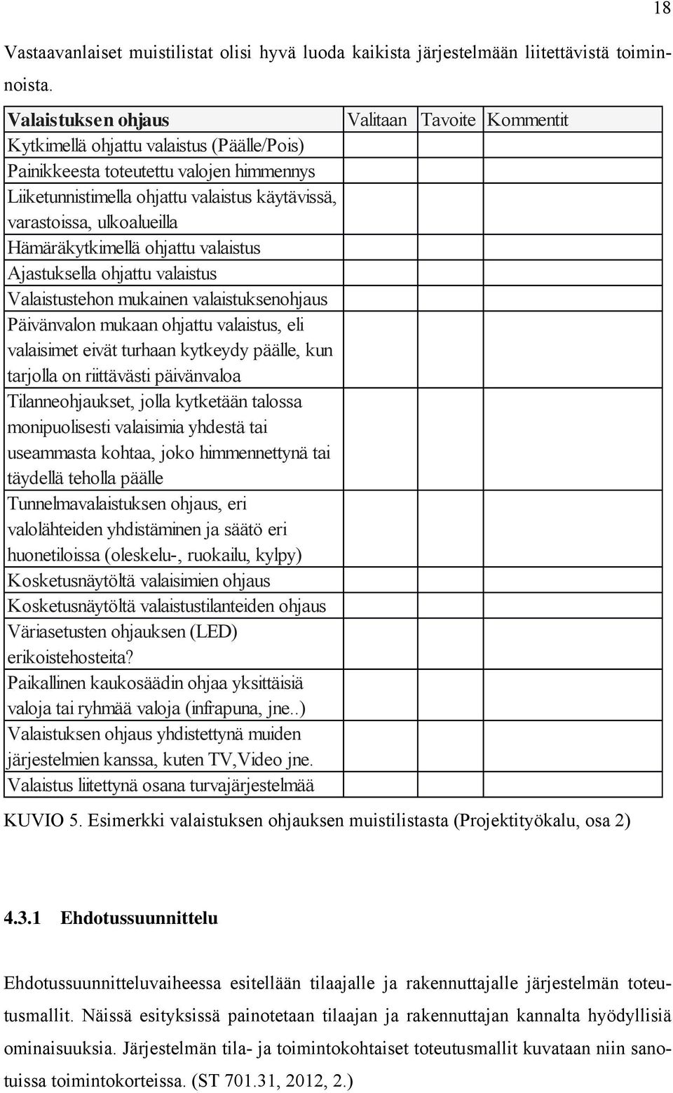 ulkoalueilla Hämäräkytkimellä ohjattu valaistus Ajastuksella ohjattu valaistus Valaistustehon mukainen valaistuksenohjaus Päivänvalon mukaan ohjattu valaistus, eli valaisimet eivät turhaan kytkeydy