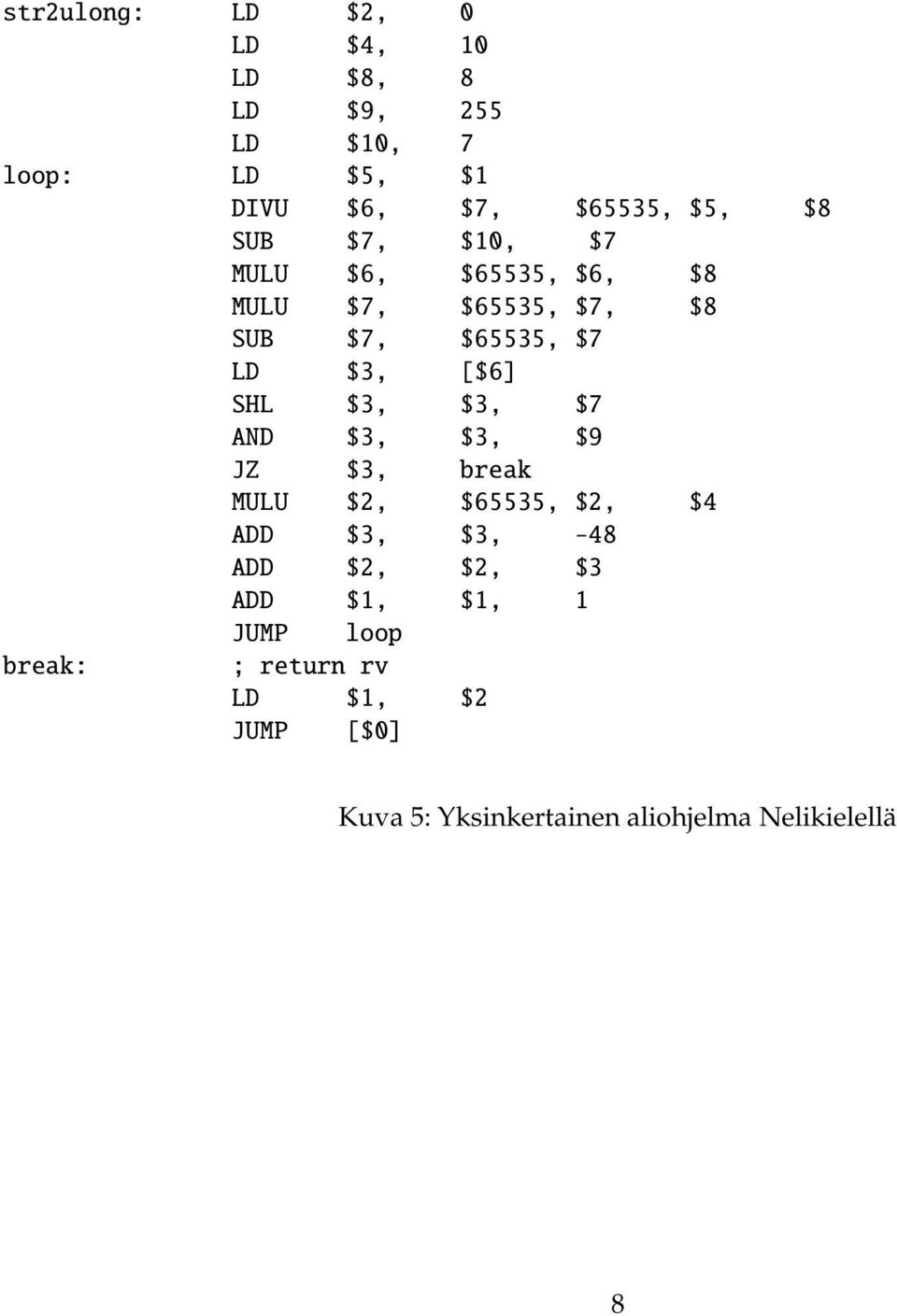 $3, $3, $7 AND $3, $3, $9 JZ $3, break MULU $2, $65535, $2, $4 ADD $3, $3, -48 ADD $2, $2, $3 ADD $1,