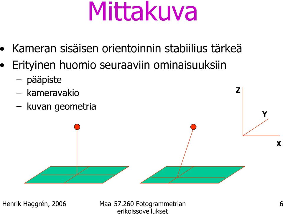 Erityinen huomio seuraaviin