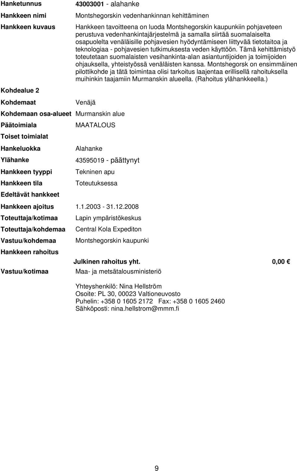 Tämä kehittämistyö toteutetaan suomalaisten vesihankinta-alan asiantuntijoiden ja toimijoiden ohjauksella, yhteistyössä venäläisten kanssa.