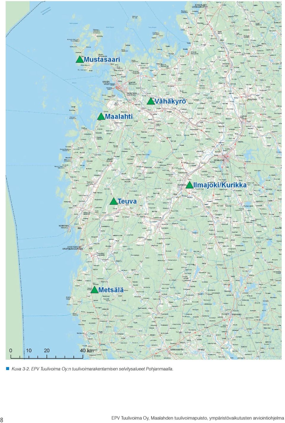 tuulivoimarakentamisen selvitysalueet