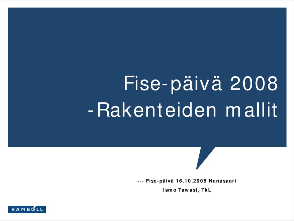 --- Fise-päivä 16.10.