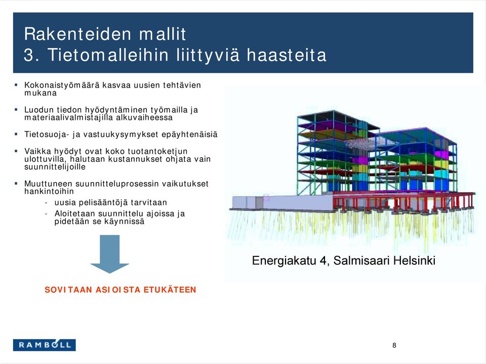 Vaikka hyödyt ovat koko tuotantoketjun ulottuvilla, halutaan kustannukset ohjata vain suunnittelijoille!