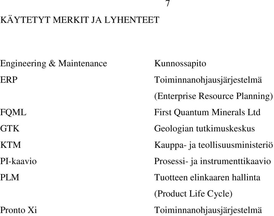 Quantum Minerals Ltd Geologian tutkimuskeskus Kauppa- ja teollisuusministeriö Prosessi- ja