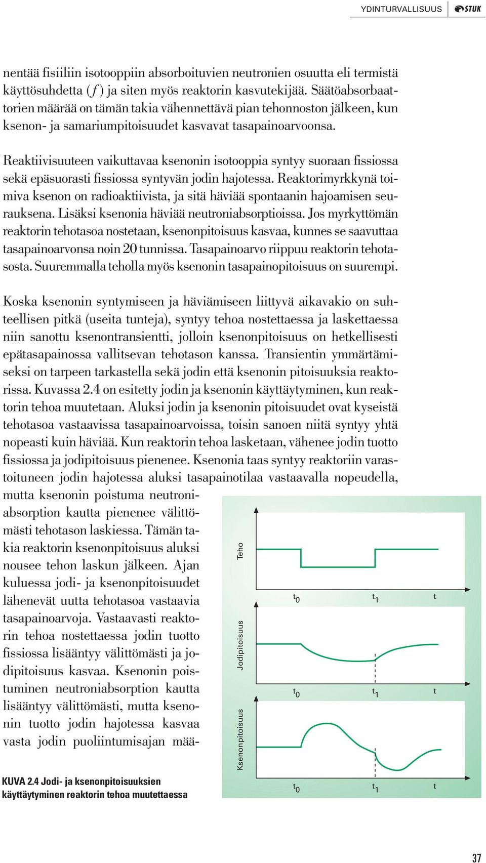 Reaktiivisuuteen vaikuttavaa ksenonin isotooppia syntyy suoraan fissiossa sekä epäsuorasti fissiossa syntyvän jodin hajotessa.