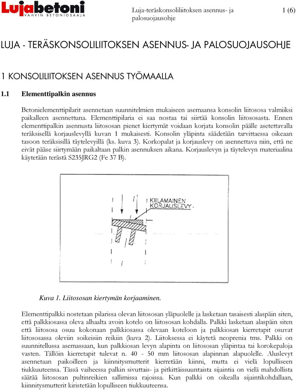 Elementtipilaria ei saa nostaa tai siirtää konsolin liitososasta.