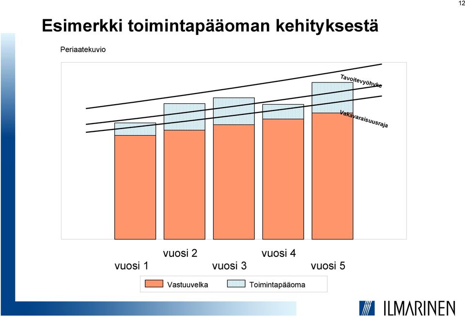 Periaatekuvio Vakavaraisuusraja vuosi