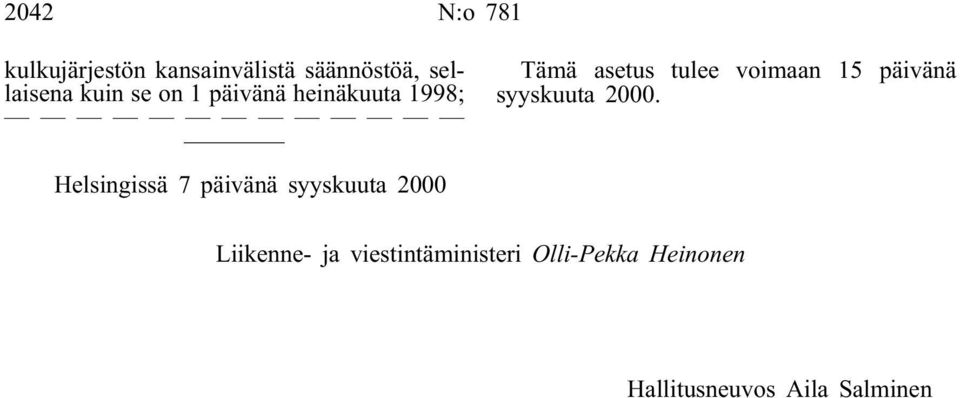 päivänä syyskuuta 2000.