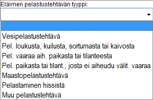 S-13 (63) Vesipelastustehtävä Veden varaan joutuneiden tai jäihin pudonneiden eläinten pelastaminen. Jäälle jäätyneiden lintujen pelastaminen. Pel.