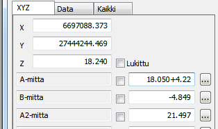 6.3 Parametrien valinta laskentaan Avaa Suorakulmainen laskenta ja paina A2-mitan perässä olevaa selauspainiketta, jolloin avautuu Laskentaparametrit-dialogi.