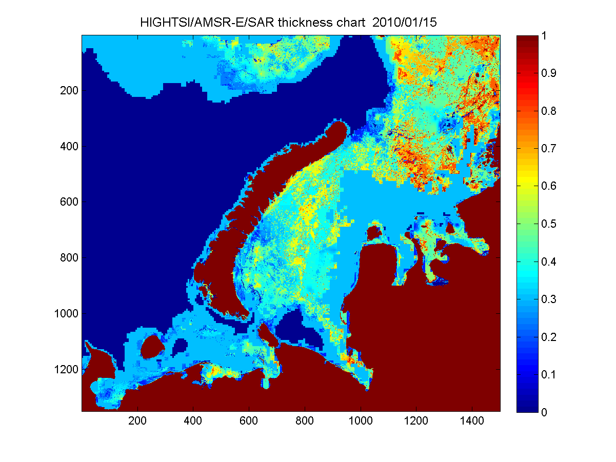 ARKTIS JÄÄN PAKSUUS (satelliitit + jäämalli +