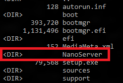 Nano Server in Windows Server vnext An installation option, like Server Core Not listed in Setup because image must be