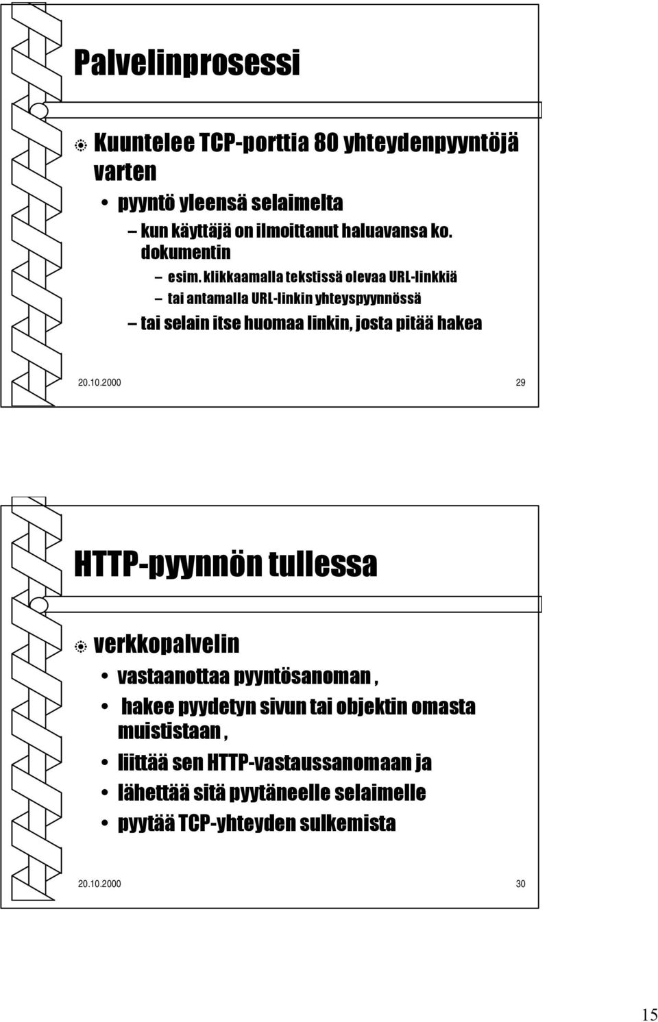 klikkaamalla tekstissä olevaa URL-linkkiä tai antamalla URL-linkin yhteyspyynnössä tai selain itse huomaa linkin, josta pitää hakea 20.