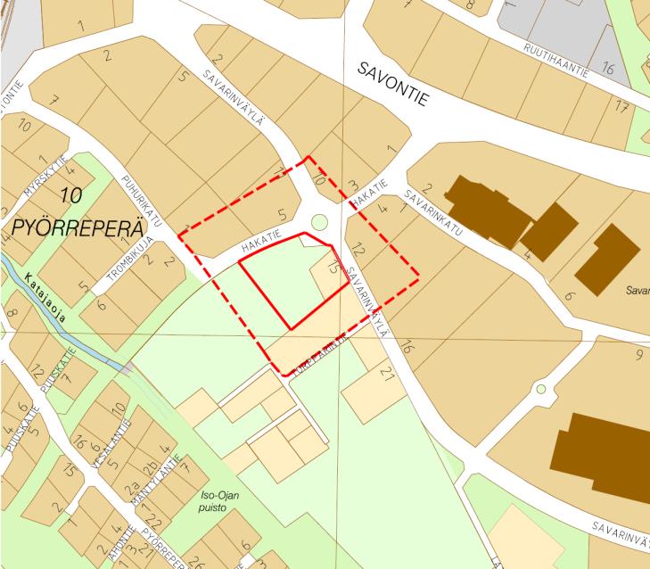 Liite 2 YLIVIESKA Asemakaava ja asemakaavan muutos Pyörreperän (10.) kaupunginosa asemakaavaton alue (Savarin laajennusalue Katajaojan ja Savarinväylän välissä). 1.