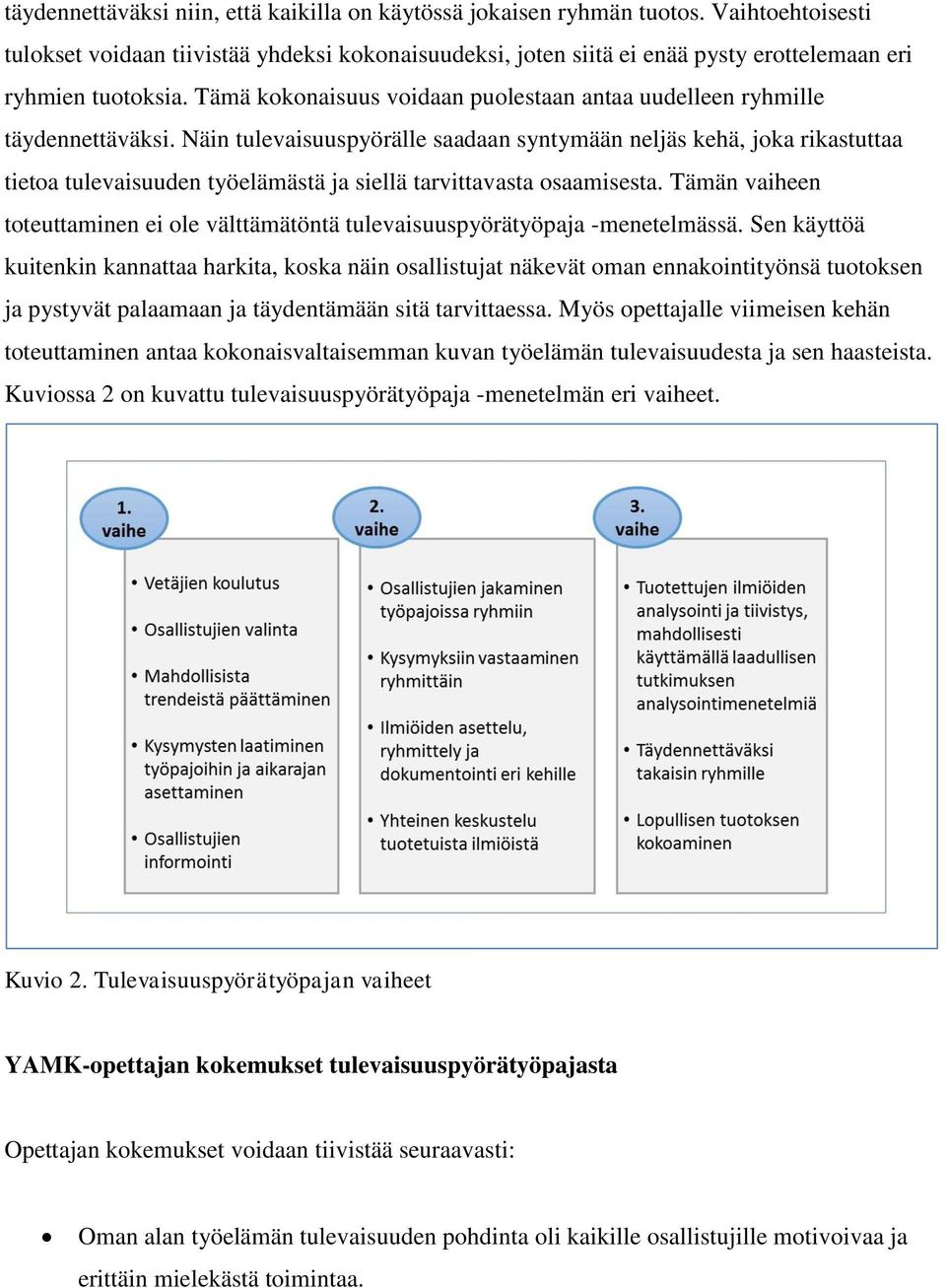 Tämä kokonaisuus voidaan puolestaan antaa uudelleen ryhmille täydennettäväksi.