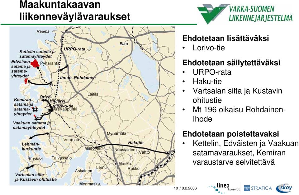 ohitustie Mt 196 oikaisu Rohdainen- Ihode Ehdotetaan poistettavaksi Kettelin,