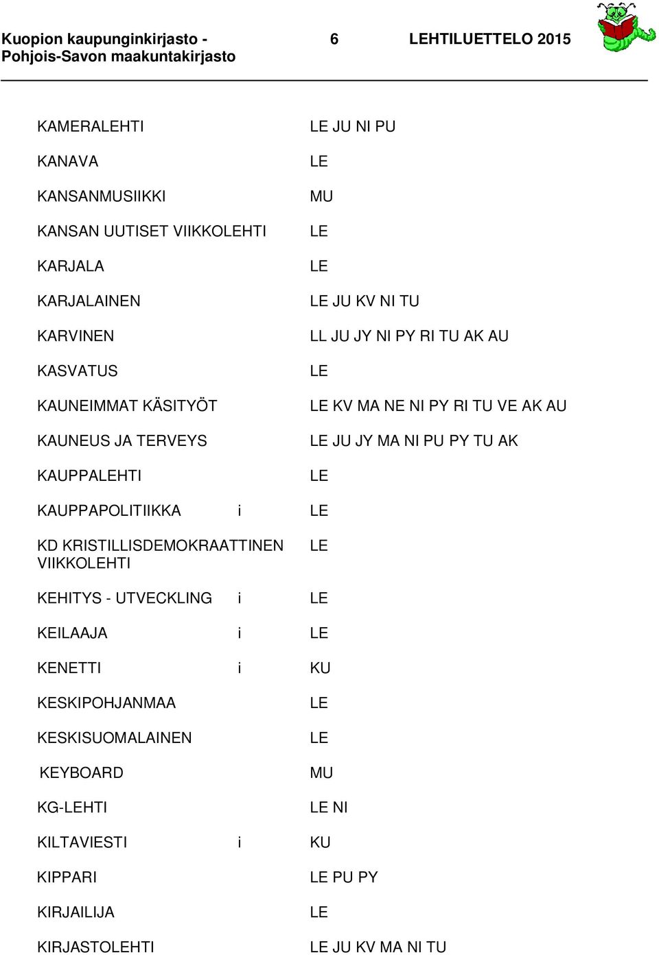 PY RI TU VE AK AU JU JY MA NI PU PY TU AK KAUPPAPOLITIIKKA i KD KRISTILLISDEMOKRAATTINEN VIIKKOHTI KEHITYS - UTVECKLING i