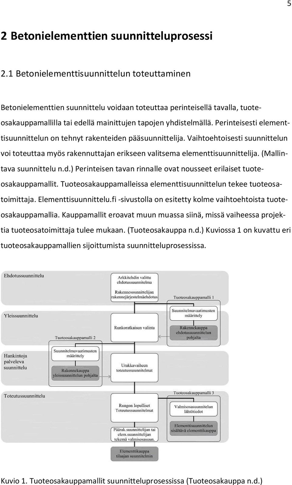 Perinteisesti elementtisuunnittelun on tehnyt rakenteiden pääsuunnittelija. Vaihtoehtoisesti suunnittelun voi toteuttaa myös rakennuttajan erikseen valitsema elementtisuunnittelija.