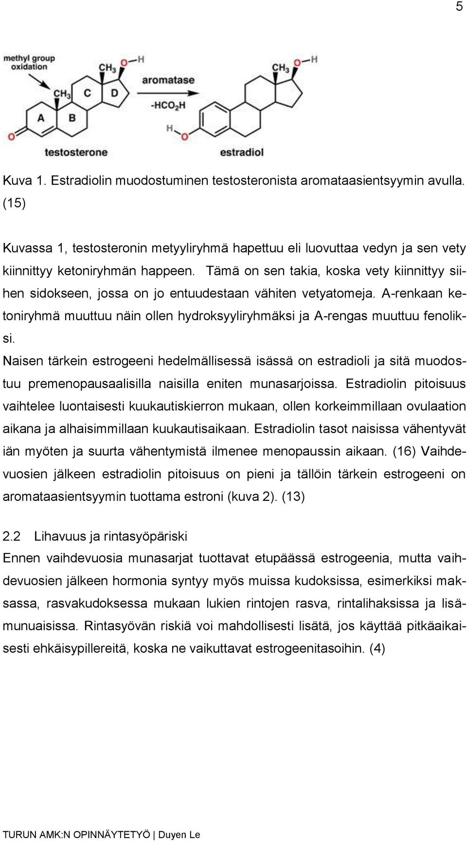 Naisen tärkein estrogeeni hedelmällisessä isässä on estradioli ja sitä muodostuu premenopausaalisilla naisilla eniten munasarjoissa.