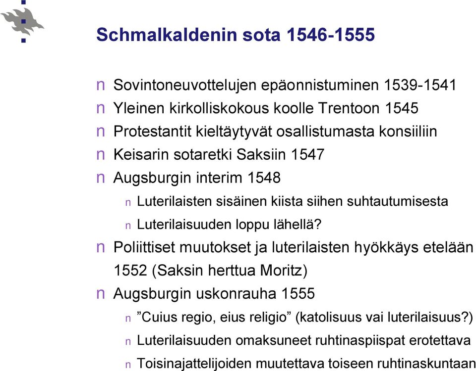 Luterilaisuuden loppu lähellä?