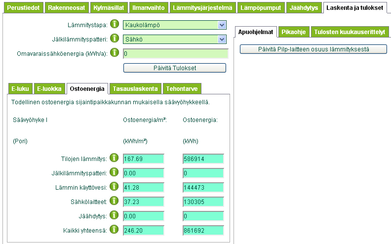 25 Asunto Oy Katariinankatu 13 tiedot: Rakennuksen ilmatilavuus: 10000 Rakennuksen lämmitetty nettoala: 3 500 m 2 Sähkön kulutus ja ostetun sähkön hinta: 130 305 kwh, hinta 0,1018 / kwh Veden kulutus