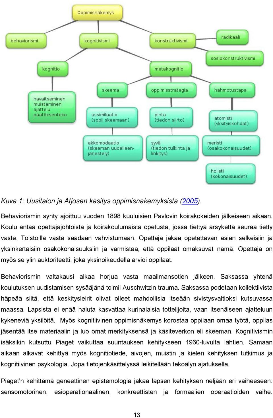 Opettaja jakaa opetettavan asian selkeisiin ja yksinkertaisiin osakokonaisuuksiin ja varmistaa, että oppilaat omaksuvat nämä.