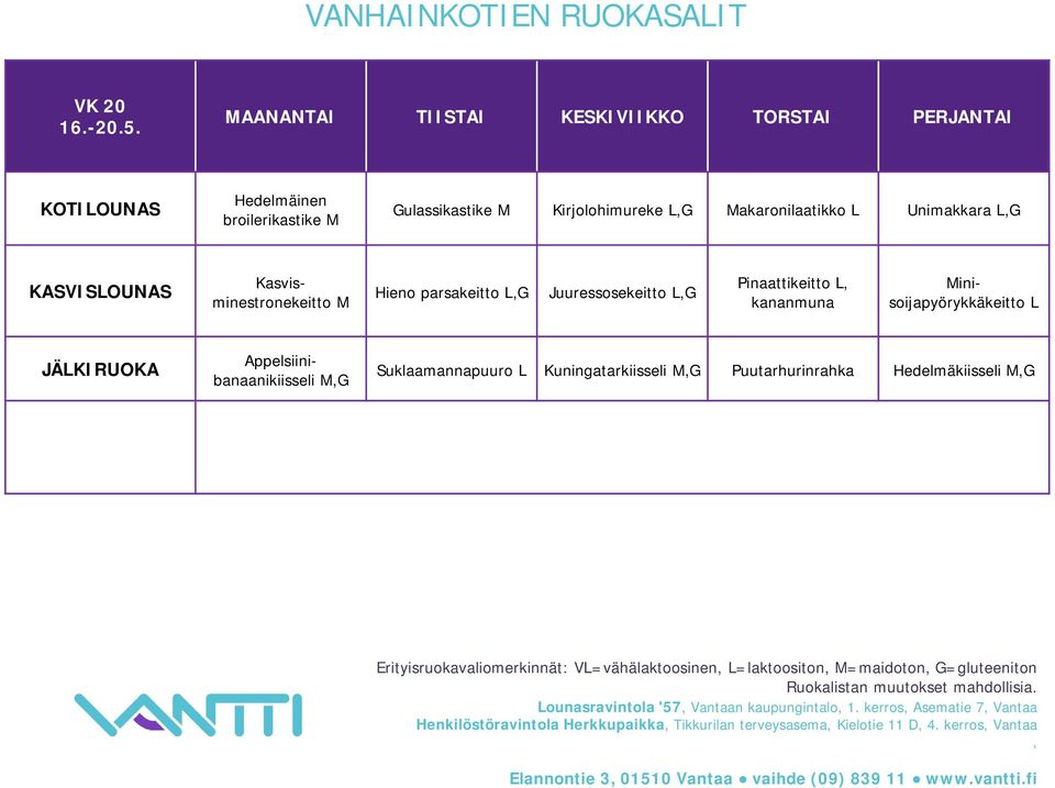 Juuressosekeitto Pinaattikeitto kananmuna Minisoijapyörykkäkeitto Appelsiinibanaanikiisseli Suklaamannapuuro Kuningatarkiisseli Puutarhurinrahka