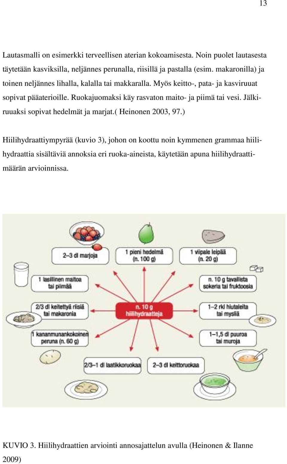 Ruokajuomaksi käy rasvaton maito- ja piimä tai vesi. Jälkiruuaksi sopivat hedelmät ja marjat.( Heinonen 2003, 97.