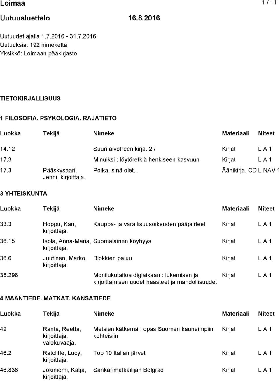 .. Äänikirja, CD L NAV 1 Kauppa- ja varallisuusoikeuden pääpiirteet Suomalainen köyhyys Blokkien paluu 38.