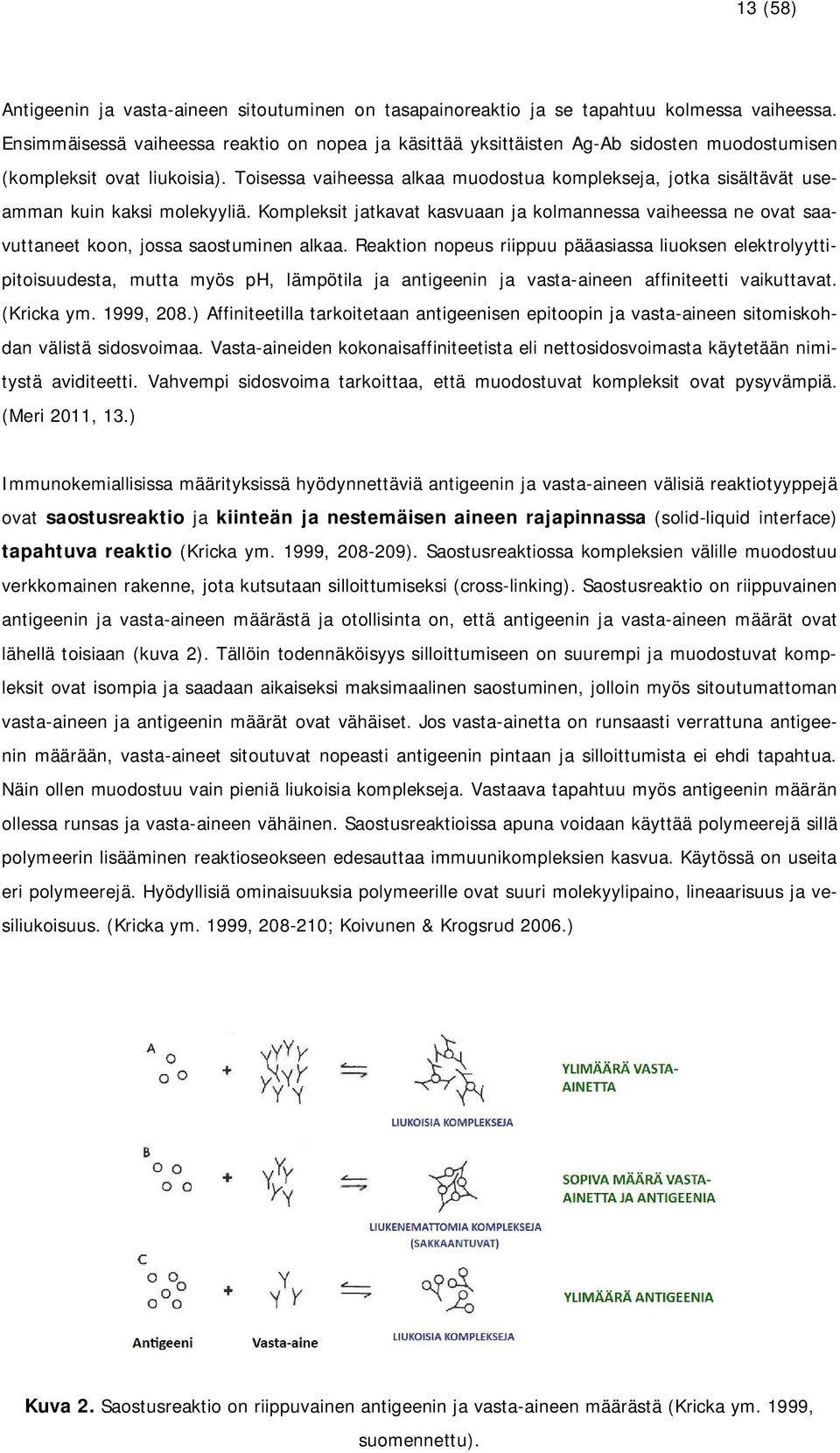 Toisessa vaiheessa alkaa muodostua komplekseja, jotka sisältävät useamman kuin kaksi molekyyliä.