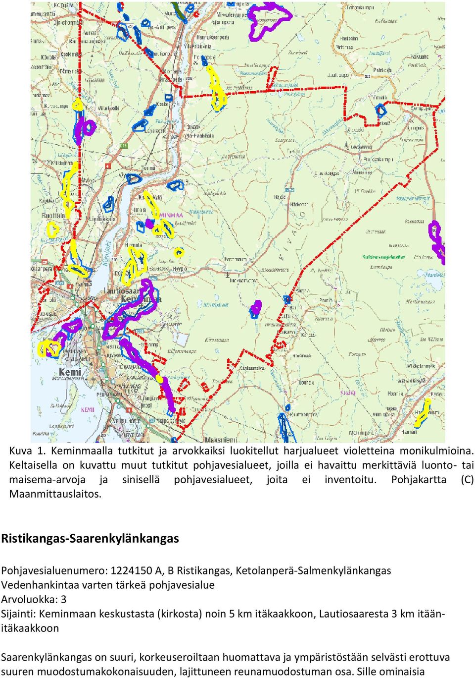 Pohjakartta (C) Maanmittauslaitos.