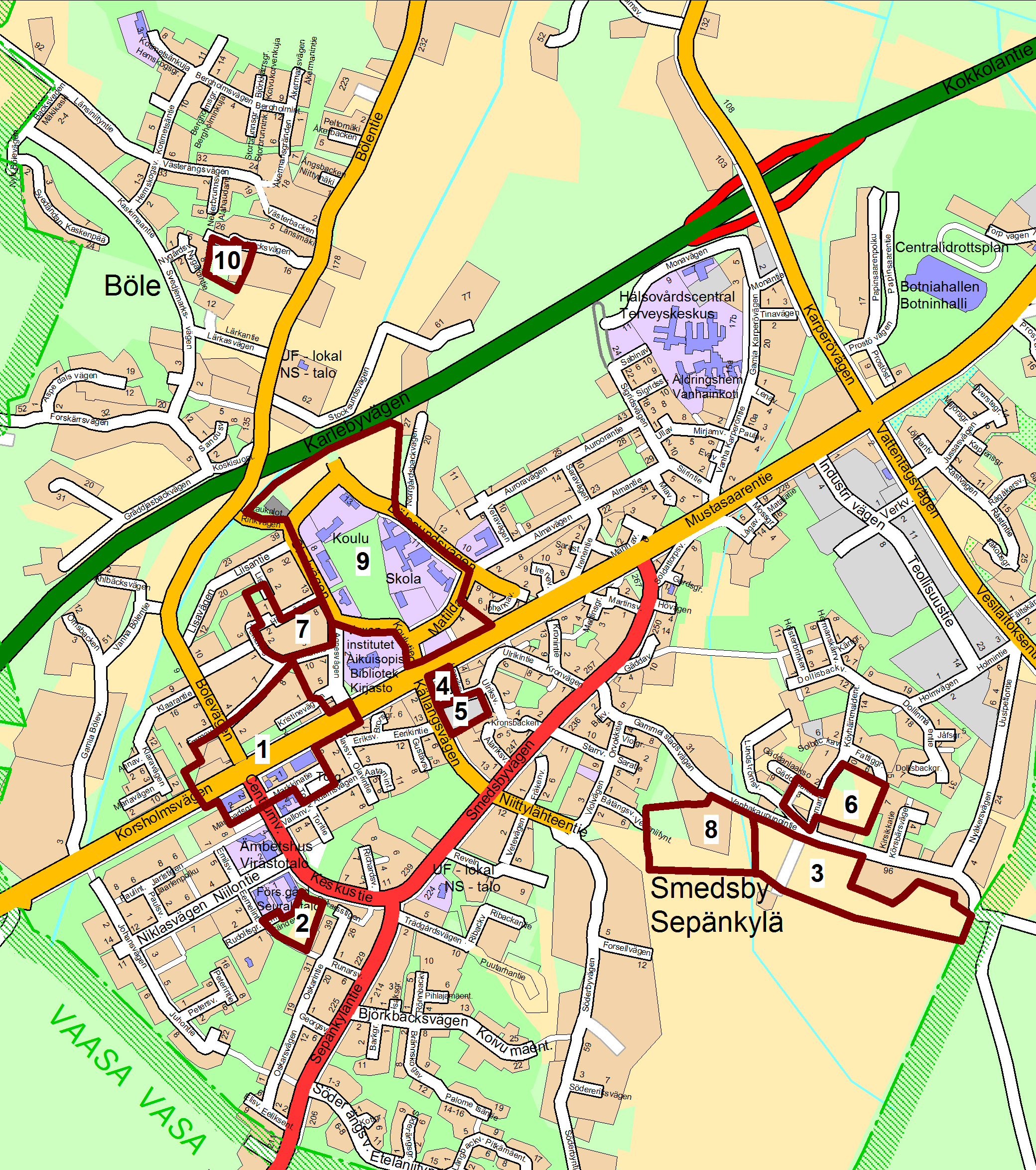 Detaljplan Asemakaava 14 9. Smedsby skolcentrum 9.