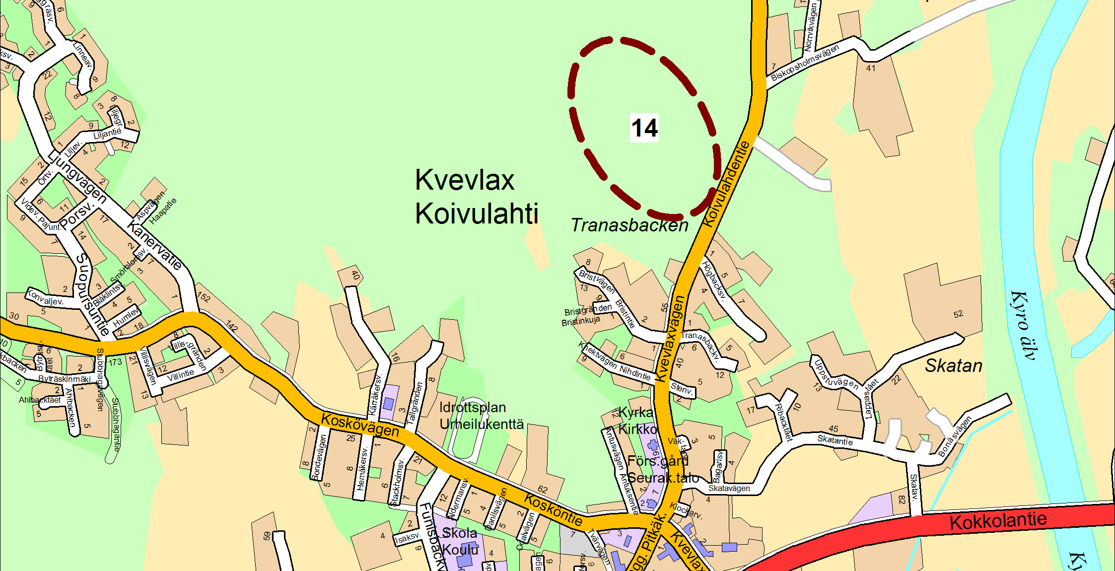 Området är cirka 9,8 hektar stort och ägs av Lemminkäinen Hus Ab. Avsikten är att planera området för ett småhusdominerat bostadsområde. Detaljplanen förutsätter markanvändningsavtal.
