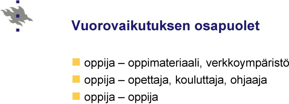 verkkoympäristö oppija