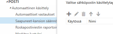 Vastauksena tähän tehtävään, ota mallin kaltainen kuva suodatinsäännön luonnista.