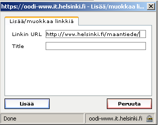 12 Linkin lisääminen Voit lisätä kuvausteksteihin myös linkin esimerkiksi ulkoisille verkkosivuille.