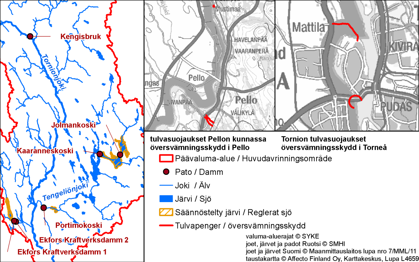 2.5 Tulvasuojelu ja vesistön käyttö Vesistöalueella on Suomen puolella kolme säännösteltyä järveä; Raanujärvi, Vietonen ja Portimojärvi ja Ruotsin puolella yksi säännöstelty järvi Puostijärvi.
