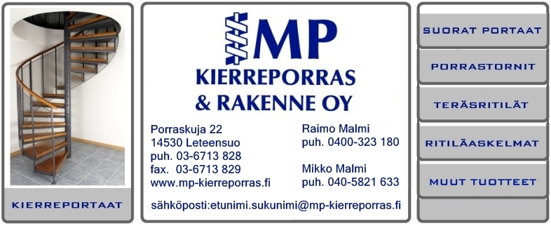 Luukkaankatu 4, 13100 Hämeenlinna Puh. (03) 622660, Fax (03) 6161174 Avoinna: ark. 8-18 la.