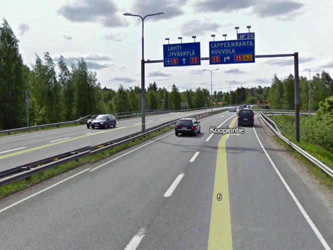 Nykyisin VT5:llä 60 km/h alueita sekä Mikkelin kohdalla että Tuppurala- Vehmaa välillä: Valtatien 5 liikenteeseen liitytään STOP-