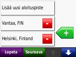 Tallennettujen sijaintien muokkaaminen 1. Valitse Minne? > Suosikit. 2. Valitse kohde, jota haluat muokata. 3. Valitse Muokkaa. 4. Valitse muokattava kohde.