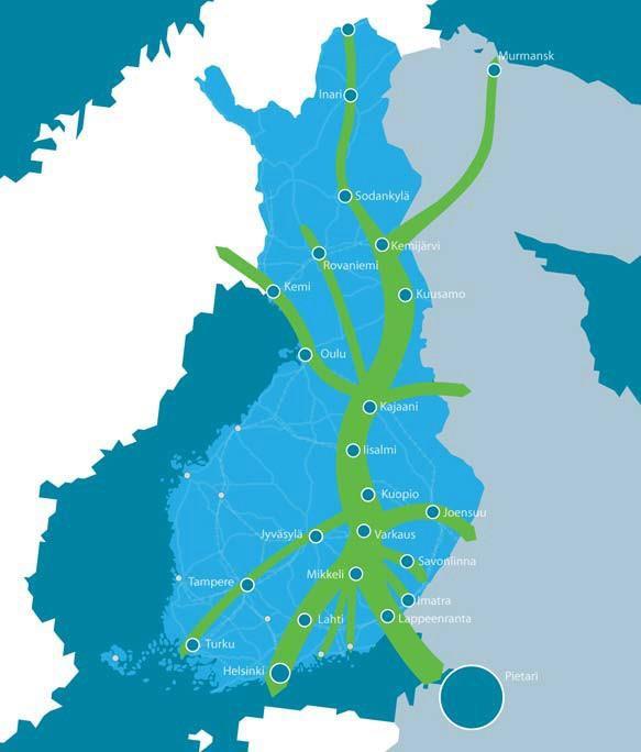 Kainuun tavoite: Yhtenäinen Viitosväylä pääkaupunkiseudulta Lappiin Viitosväylä on itäisen Suomen elinvoiman ja menestymisen valtaväylä.