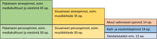 Tutkinnon rakenne Yliopistotutkinto on kaksivaiheinen: ensin valmistut kandidaatiksi ja sen jälkeen maisteriksi.