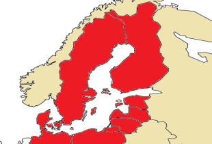 paitsi Itämeren alueella Globaalista kehityksestä poiketen