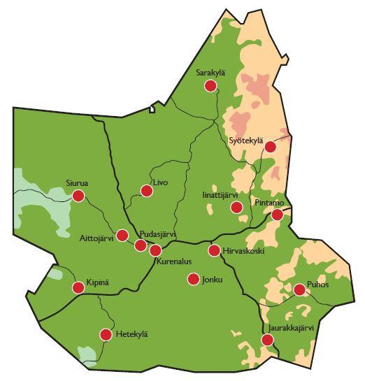 Luontokohteet Kannonnousu-reitti/Syöte-Pudasjärvi-reitistö Iijoki: kalastuskohteet 14 kpl Kalastuspaikat: Kipinän kosket, Jonku, Kovalampi, Pärjänjoki, Korpisen kylä Livojoki Lintutornit