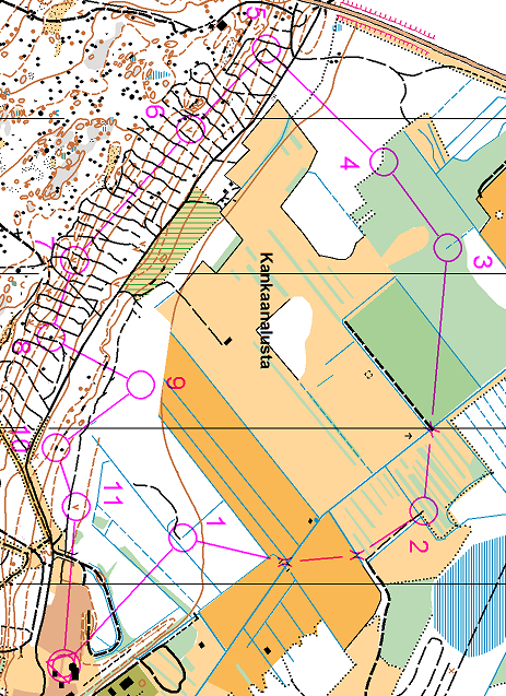 S&M-survival Maastoharjoitus 3 eri rataa 1,5 3,3 km Reitinvalinta valittuna eli kaikki rastivälit