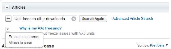 Asiakaskyselyiden ratkaiseminen Artikkelien hakeminen, liittäminen ja lähettäminen sähköpostitse tapaussyötteen artikkelityökalulla Knowledge-artikkelit voivat auttaa sinua ratkaisemaan tapauksia